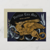 Regal Gold Griffin Card Postkarte (Vorne/Hinten)