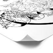 Regal Gold Griffin Coloring Page Poster (Ecke)