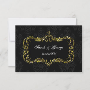 Regal-Gold-Rsvp-Karten Standard 3,5 x 5 RSVP Karte