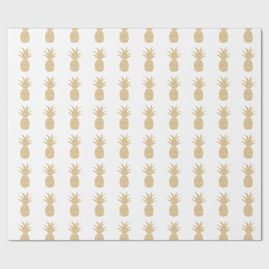 Regal-Goldananas Geschenkpapier (Flach)
