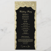 Regal Golden Damask Hochzeitsprogramm Programm (Rückseite)