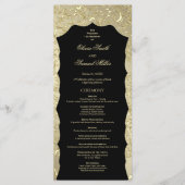 Regal Golden Damask Hochzeitsprogramm Programm (Vorderseite)