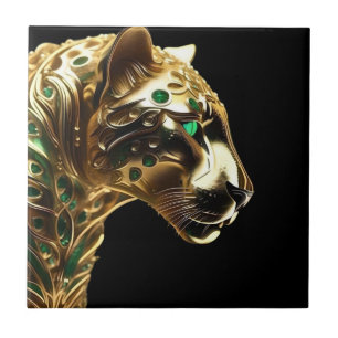 Regal Grace: Der Goldene Jaguar mit den Emeralds Fliese