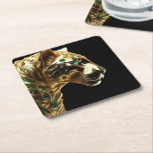 Regal Grace: Der Goldene Jaguar mit den Emeralds Rechteckiger Pappuntersetzer (angewinkelt)