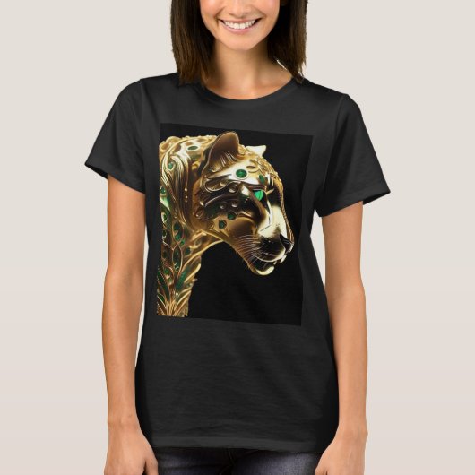 Regal Grace: Der Goldene Jaguar mit den Emeralds T-Shirt (Vorderseite)