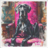 Regal Great Dane Aufkleber (Vorderseite)