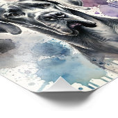 Regal Great Dane Wasserfarbe Print Fotodruck (Ecke)