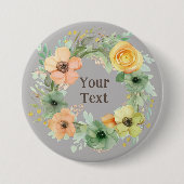 Regal Green Blume Wreath Lapel Brooch Button (Vorderseite)