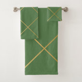 REGAL GREEN GOLD DESIGN BADHANDTUCH SET (Insitu)