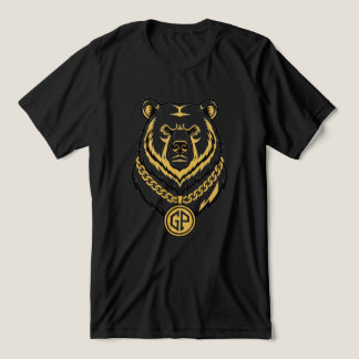 Regal Grizzly Patriarch Goldkette Bär Streetwear Tri-Blend Shirt
