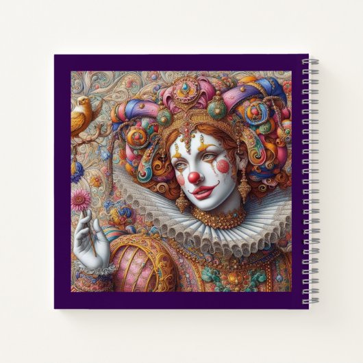 "Regal Harlequin Dreams - Fantasy Notebook" Notizblock (Rückseite)