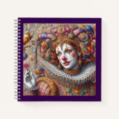 "Regal Harlequin Dreams - Fantasy Notebook" Notizblock (Vorderseite)