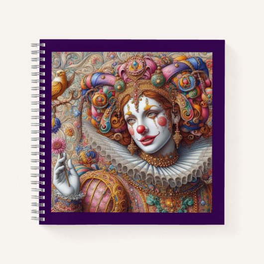 "Regal Harlequin Dreams - Fantasy Notebook" Notizblock (Vorderseite)
