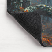 Regal Hawk Blue Forest Branch Mousepad (Ecke)
