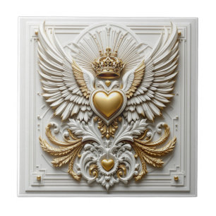 Regal Heart and Eagle Fliese