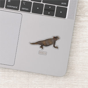 Regal-Horned-Eidechsen-Cartoon Aufkleber