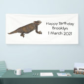 Regal-Horned-Eidechsen-Cartoon Banner (Messe)