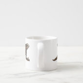 Regal-Horned-Eidechsen-Cartoon Espressotasse (Rückseite)