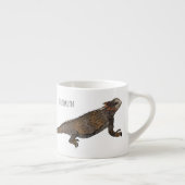 Regal-Horned-Eidechsen-Cartoon Espressotasse (Rechts)