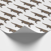 Regal-Horned-Eidechsen-Cartoon Geschenkpapier (Ecke)