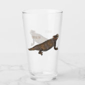 Regal-Horned-Eidechsen-Cartoon Glas (Vorderseite)