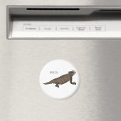 Regal-Horned-Eidechsen-Cartoon Magnet (In Situ (Geschirrspüler))