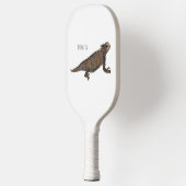 Regal-Horned-Eidechsen-Cartoon Pickleball Schläger (Links)