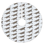 Regal-Horned-Eidechsen-Cartoon Polyester Weihnachtsbaumdecke (Vorderseite)