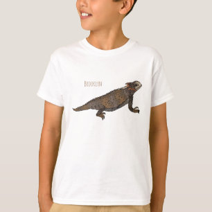 Regal-Horned-Eidechsen-Cartoon T-Shirt