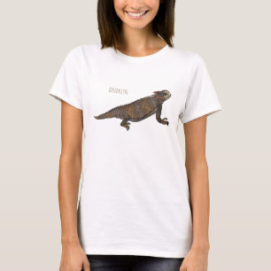 Regal-Horned-Eidechsen-Cartoon T-Shirt