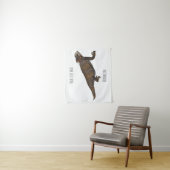 Regal-Horned-Eidechsen-Cartoon Wandteppich (Beispiel)