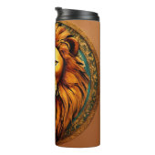 Regal Hydration: Majestic Lion Water Flasche (Nach rechts gedreht)