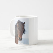 Regal Icelandic Horse Headshot Kaffeetasse (Vorderseite Links)