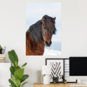 Regal Icelandic Horse Headshot Poster (Heimbüro)