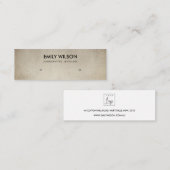 REGAL IMITATS GOLD BROWN STUD EARRING DISPLAY LOGO MINI VISITENKARTE (Vorne/Hinten)