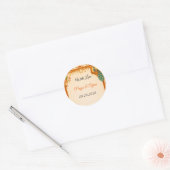 Regal Indian Wedding Peacock Favor Stickers | Saff (Umschlag)