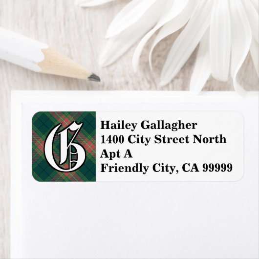 Regal Irish Clan Gallagher Tartan Monogram (Insitu)