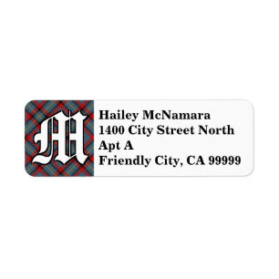 Regal Irish Clan McNamara Tartan Monogram