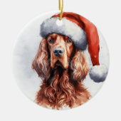 Regal Irish Setter Dog Christmas Keramik Ornament (Vorne)