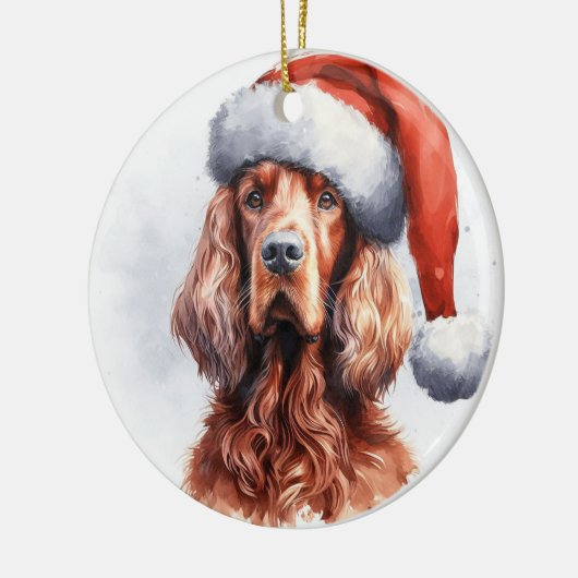 Regal Irish Setter Dog Christmas Keramik Ornament (Links)