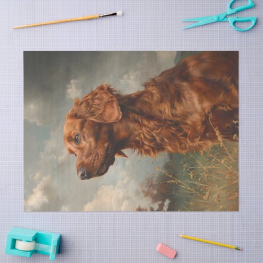 Regal Irish Setter Portrait Decoupage Seidenpapier (Basteln)