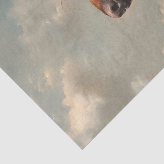 Regal Irish Setter Portrait Decoupage Seidenpapier (Detail)