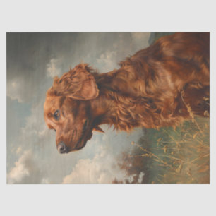Regal Irish Setter Portrait Decoupage Seidenpapier