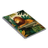 Regal Jungle Lion Bold Leaf-Notebook Notizblock (Rechte Seite)