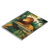 Regal Jungle Lion Bold Leaf-Notebook Notizblock (Linke Seite)