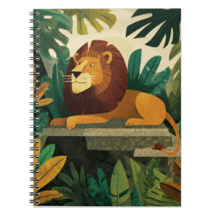 Regal Jungle Lion Bold Leaf-Notebook Notizblock