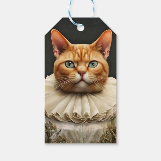 Regal Katze Geschenkanhänger (Vorderseite)