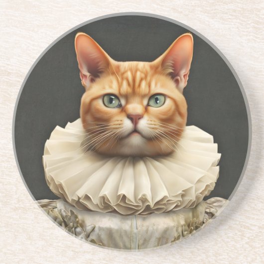 Regal Katze Getränkeuntersetzer (Vorne)