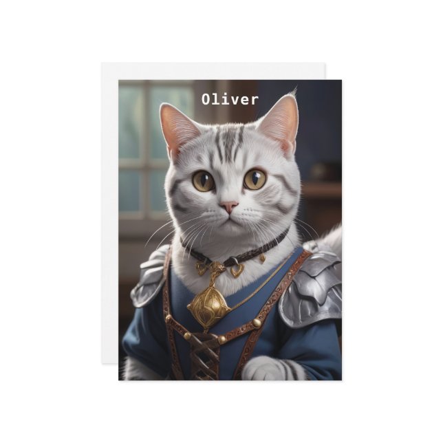 Regal Knight American Shorthair Cat Majestic (Vorderseite/Rückseite Beispiel)