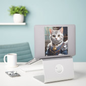Regal Knight American Shorthair Cat Majestic Aufkleber (Laptop auf Schreibtisch)